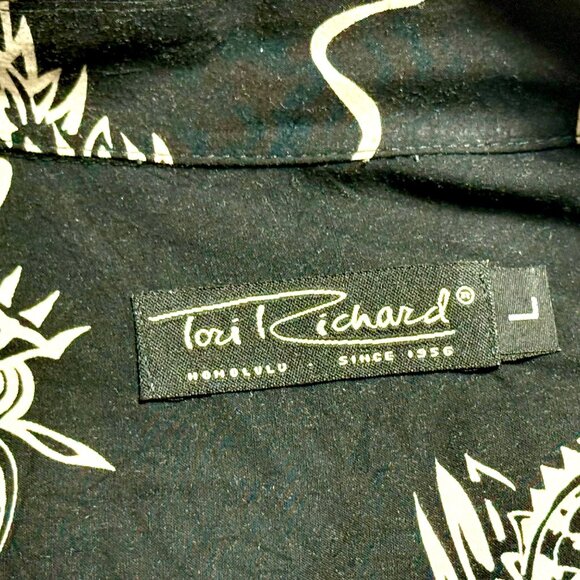 Vintage Tori Richard Mens Dragon Print Hawaiian Shirt - Made in Hawaii - Size L - Picture 5 of 7